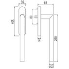 Maneta GQ HSTG61 10/95mm./T6X80 Inox Mate