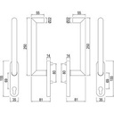 Conjunto Maneta GQ HSTG80 PZ Inox M